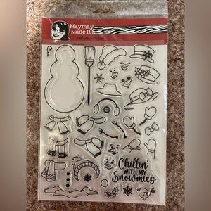 Snowman and Winter Accessories Stamp Set